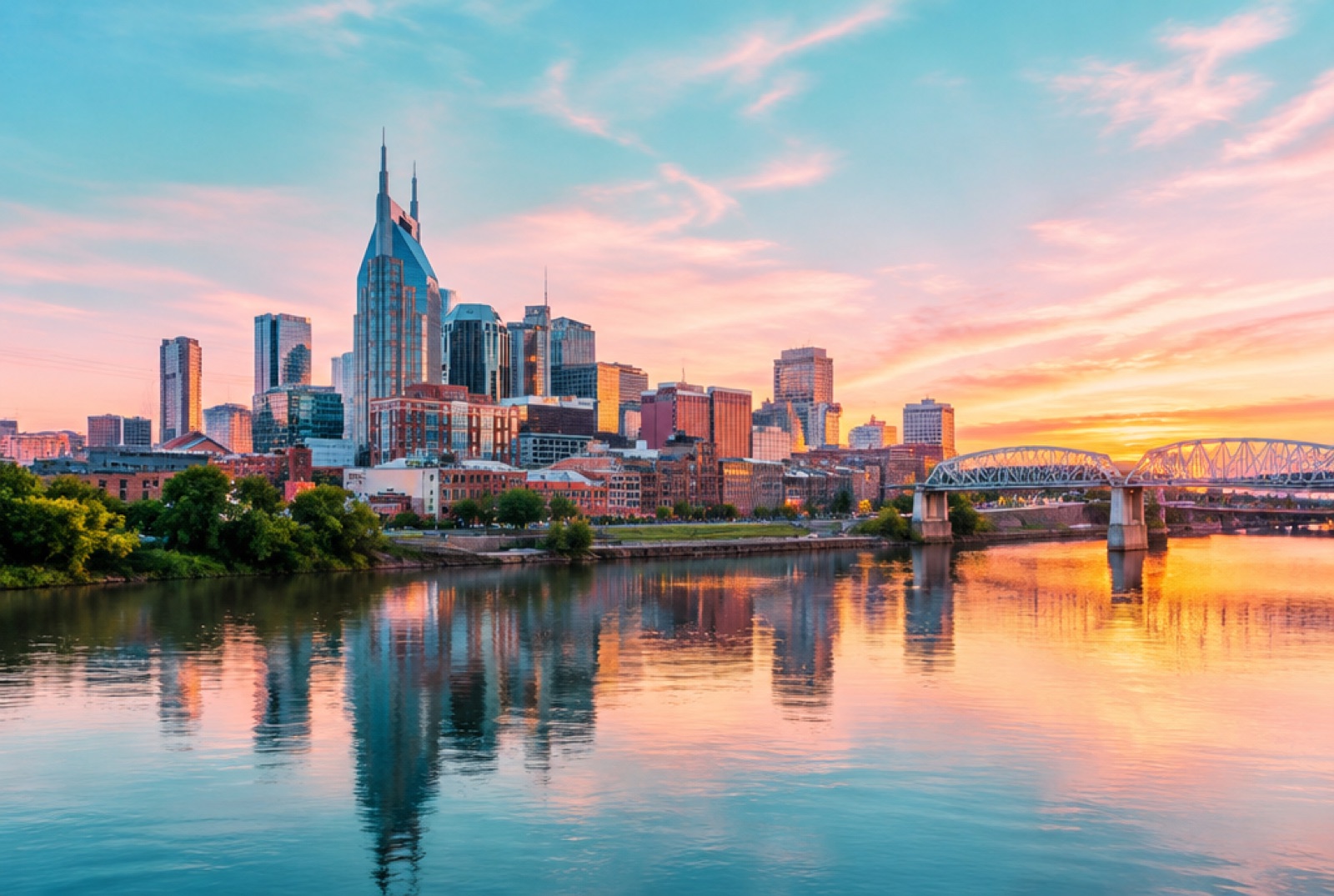 Nashville skyline at sunrise